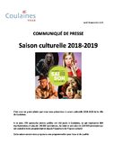 Communiqué_saison culturelle 2018-19